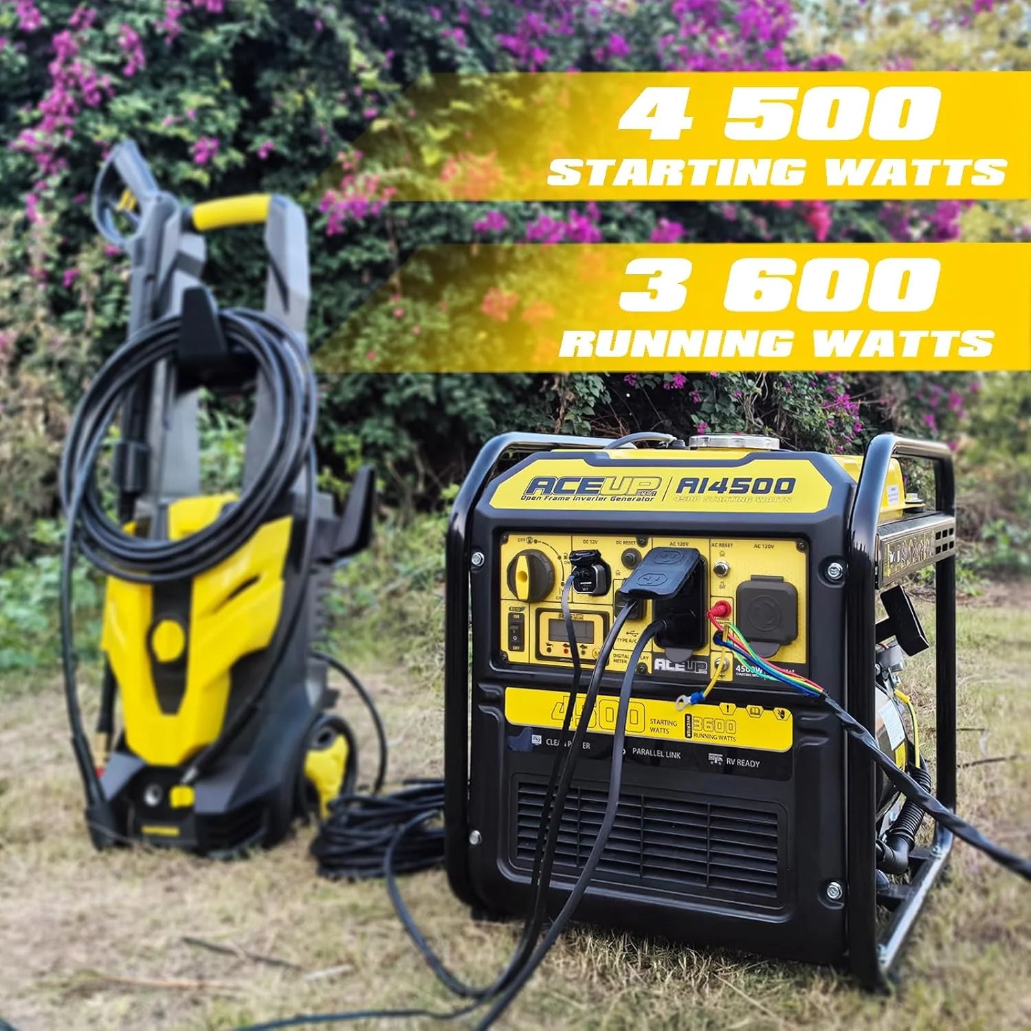 4500 Watt Open Frame Inverter Generator, Gas Generator 223CC Rv-Ready, 4000W Generator EPA Compliant