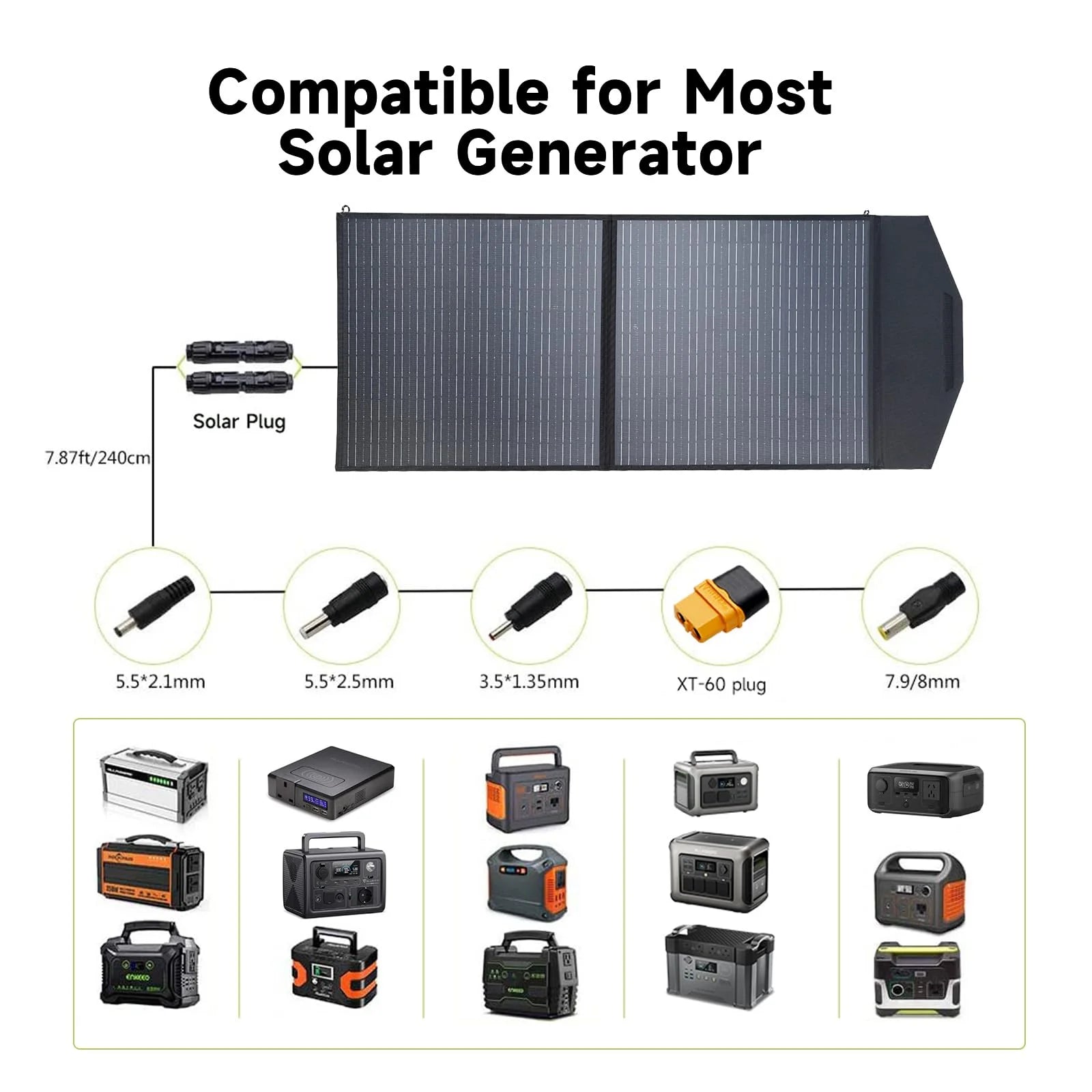 600W Continuous / 1200W Peak Portable Solar Generator with 1 Solar Panel, 299Wh Lifepo4 Portable Power Station, Solar Battery Charger for Camping, Home Backup [Shipping Separately]