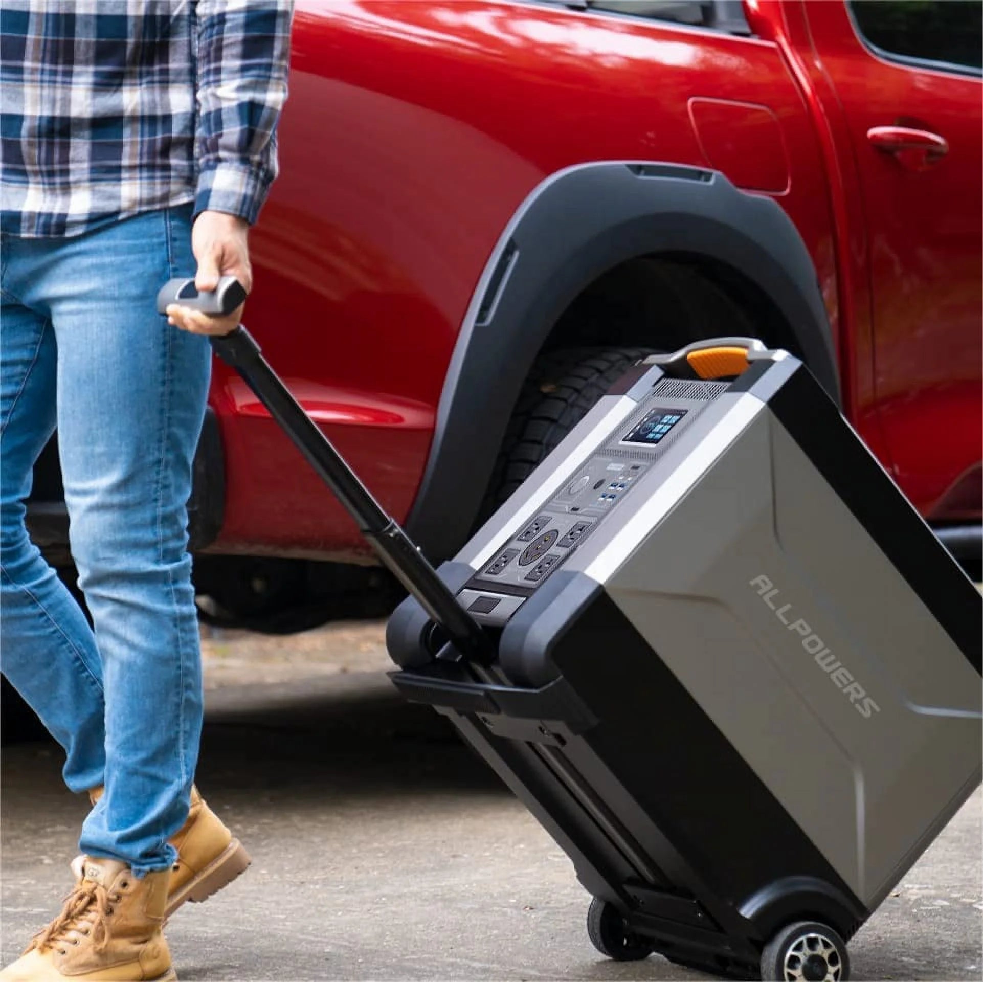 R4000 Portable Solar Generator Kit, 100W Monocrystalline Flexible Solar Panel with 3600 Watt 3600Wh Lifepo4 Portable Power Station, for Camping, Home Backup, RV, [Shipping Separately]