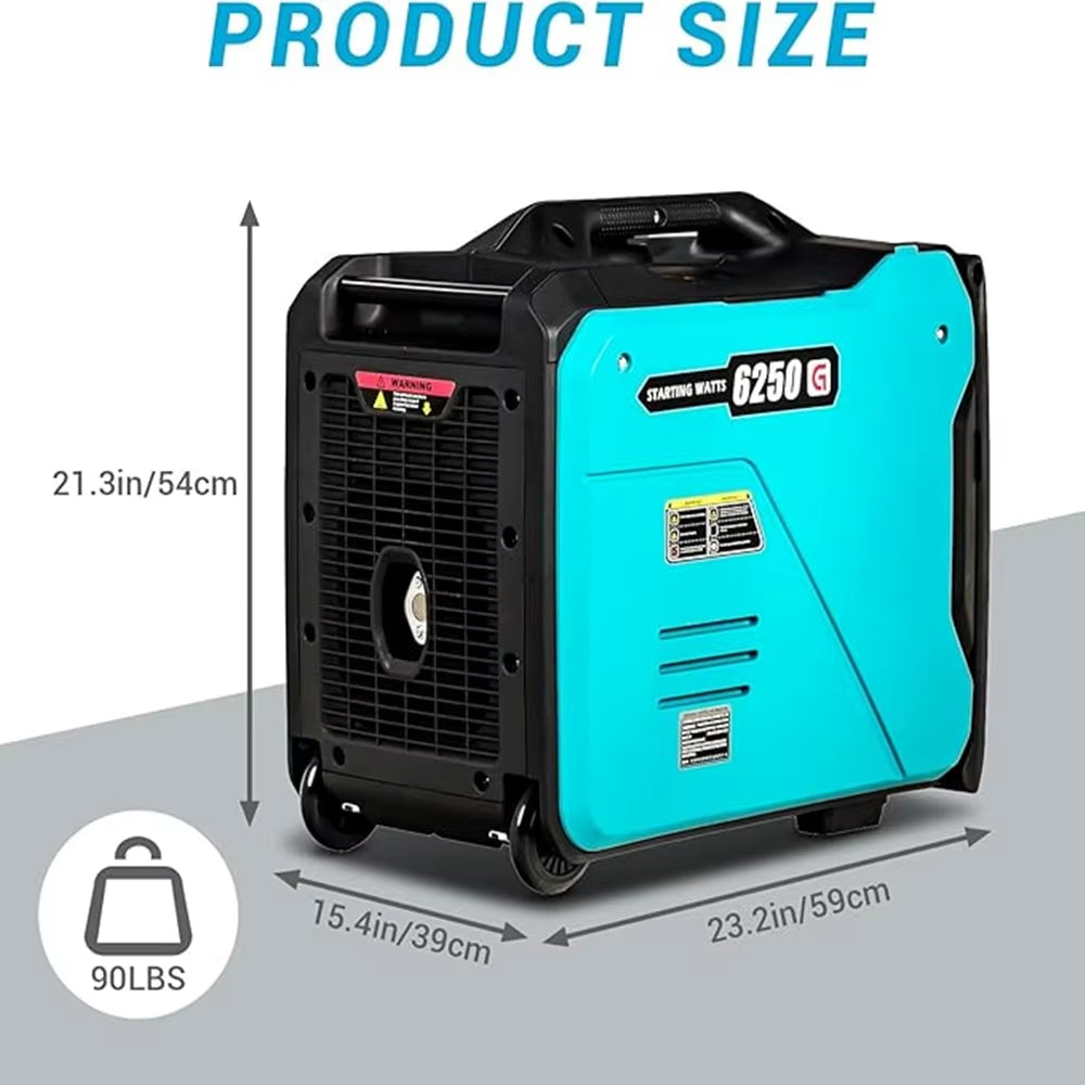 6250W Portable Inverter Generator Outdoor Power Equipment Small Super Quiet Generator Gas Powered Generator Home Emergency Use