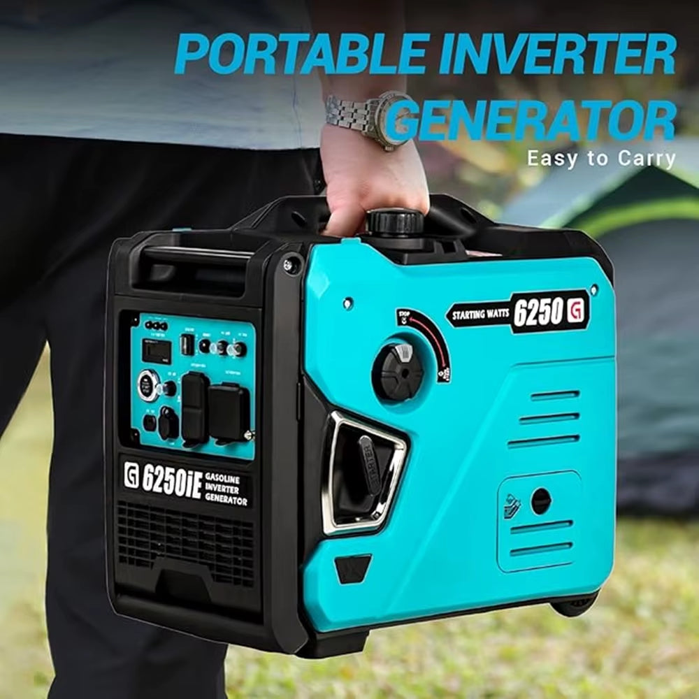 6250W Portable Inverter Generator Outdoor Power Equipment Small Super Quiet Generator Gas Powered Generator Home Emergency Use