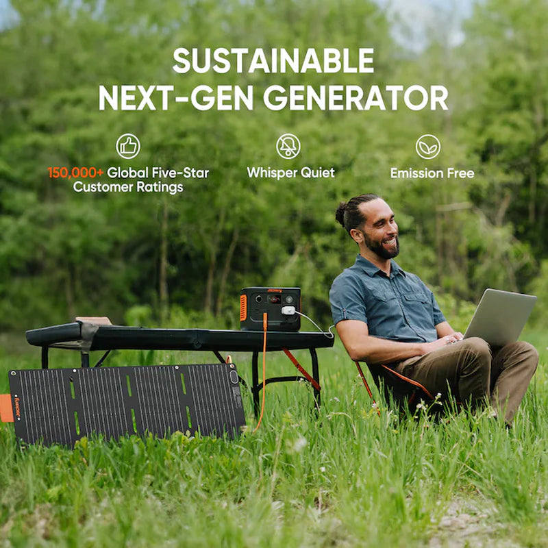 Explorer 300 plus Solar Generator 300 -Watts Portable Power Station 1 Solar Panels Included