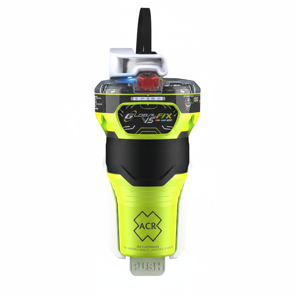 Globalfix V5 AIS EPIRB Survival Kit with Ditchbag and Signaling Gear – the Ultimate Safety Solution for Emergency Situations, Ensuring Reliable Distress Signaling (Model 2338.1).